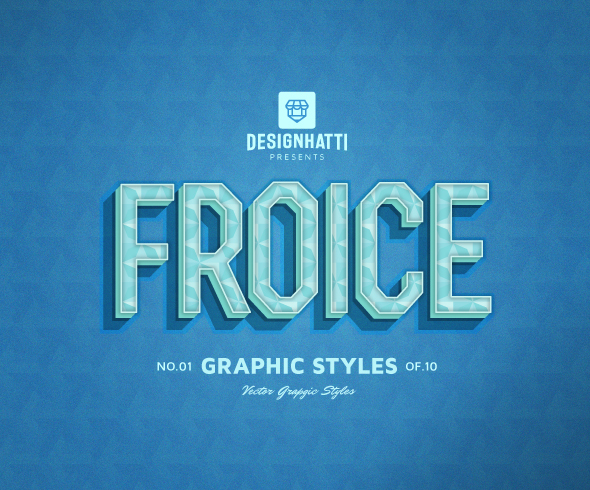 Froice graphic styles text styles vector