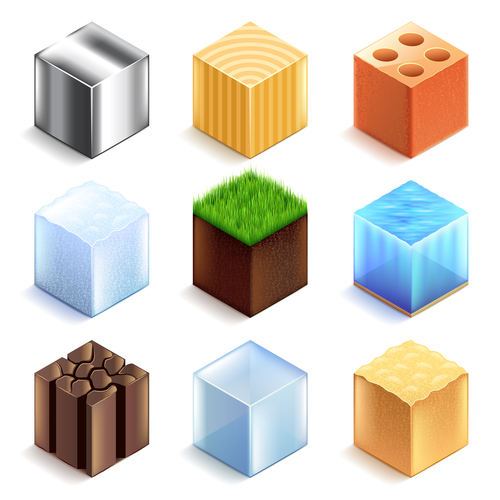 Games icons realistic vector