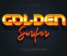 Gdlden 3d font editable text style effect vector