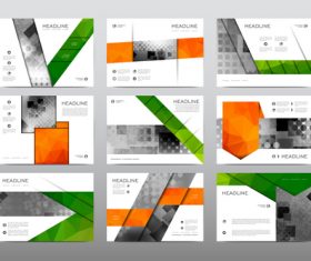 Geometric business flyer vector