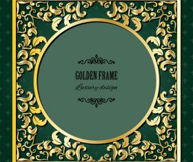 Golden frame vector
