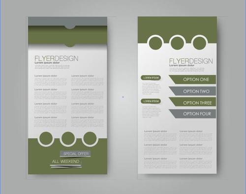 Grass green concise business advertising template vector