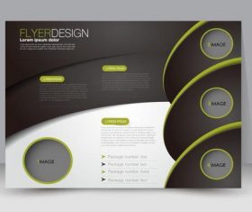 Green and black style commercial advertising template vector