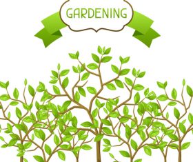 Green gardening illustration vector