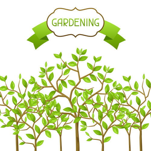 Green gardening illustration vector