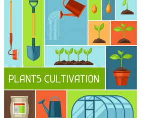 Greenhouse cultivation vector