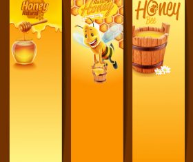 Honey background banner vector