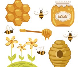 How to get honey illustration background vector