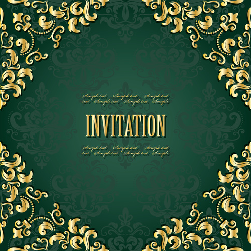 Invitation cards vector