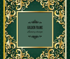 Invitation cards with gold decor vector