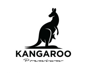 Kangaroo logo design vector