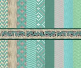 Knitted seamless patterns vector