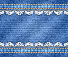 Lace denim texture vector