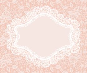 Lace frame vector card