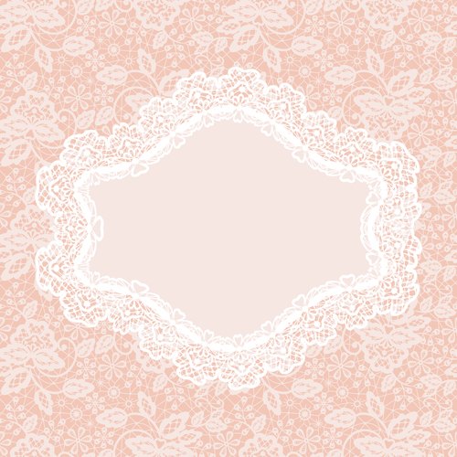 Lace frame vector card