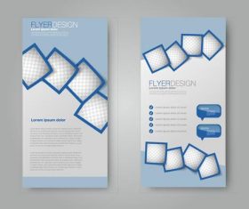 Lattice frame business advertising template vector