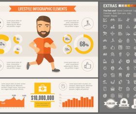 Lifestyle infographic elements vector