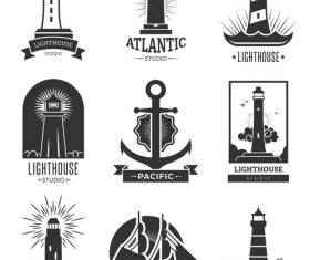 Lighthouse silhouette vector