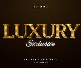 Luxury 3d font editable text style effect vector
