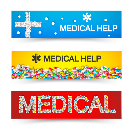 Medical banner vector
