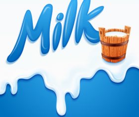 Milk advertising background vector