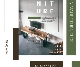 Minimalist Furniture Product vector