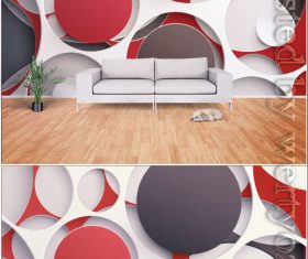 Modern stylish minimalistic 3d geometric graphic tv background wall vector