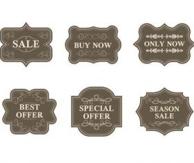Multilateral graphic sale label vector