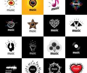 Music icon collection vector