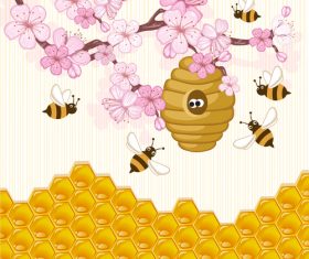 Nectar collection illustration background vector