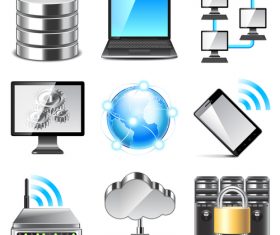 Network icons vector