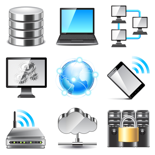Network icons vector