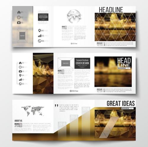 Night background business brochure template vector