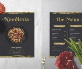 Noodlesia Restaurant Menu vector