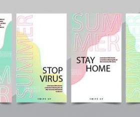 Online shopping instagram posts vector