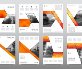 Orange business flyer vector