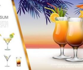 Orange juice flyer vector