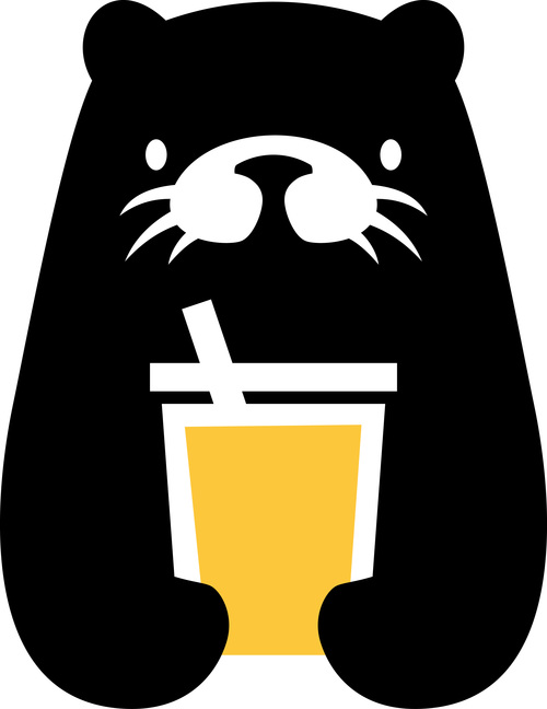 Otter drink logo vector