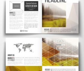 Outdoor landscape background business brochure template vector