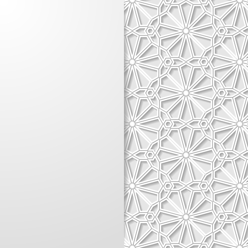 Pattern paper cut flower vector