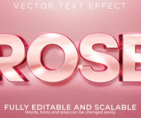 Pink flash 3d editable text style effect vector