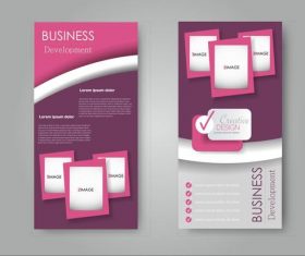Pink gradient business advertising template vector
