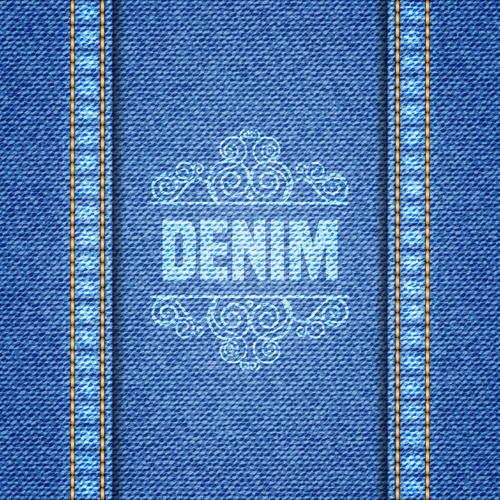 Printed denim texture vector