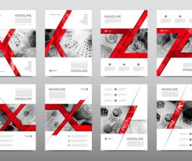 Red business flyer vector