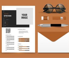 Resume template vector