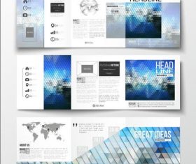 Rhombus background business brochure template vector