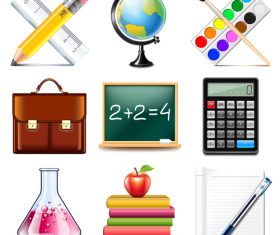 School icons vector