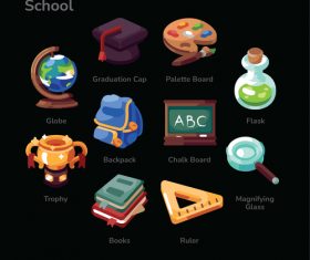 School illustration sets vector