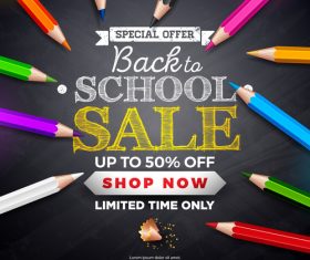 School student equipment sales vector