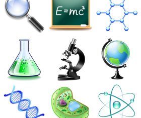 Science icons vector